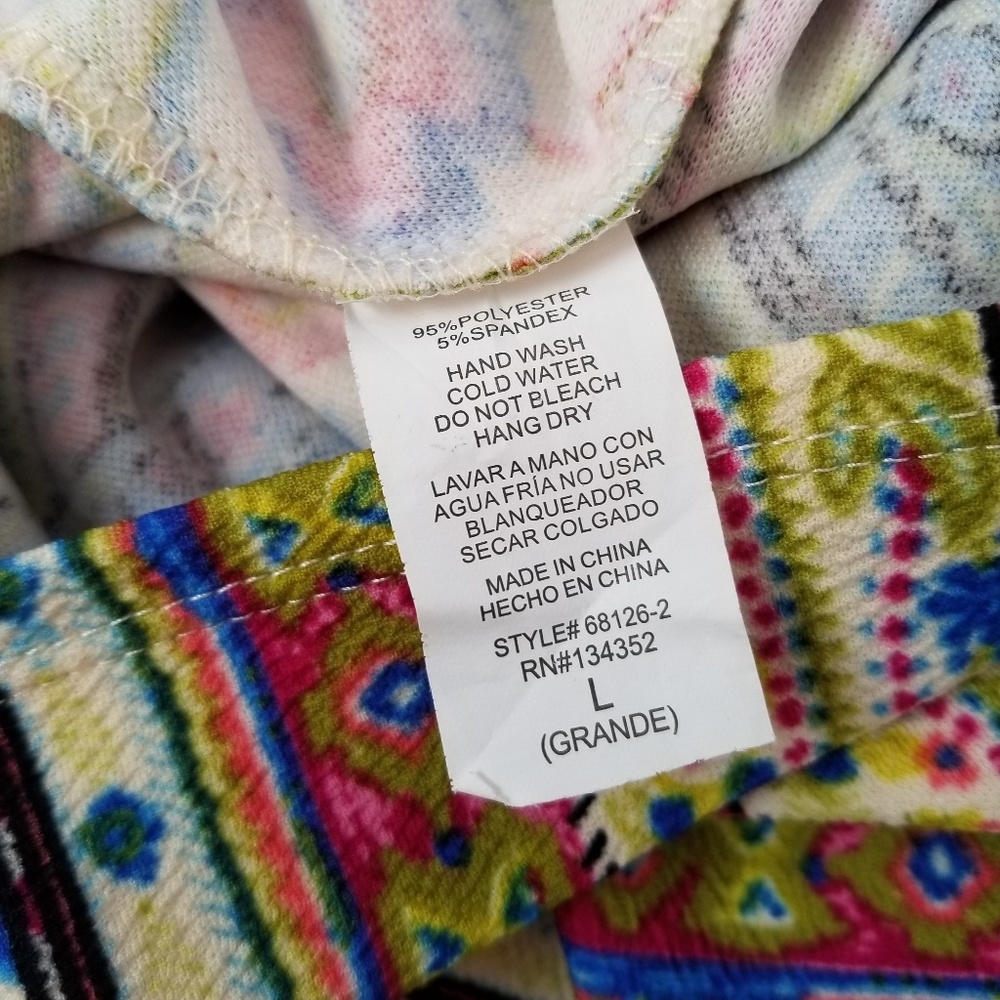 NWOT Ambiance Women's L Bodycon Floral w Paisley - Picture 6 of 6